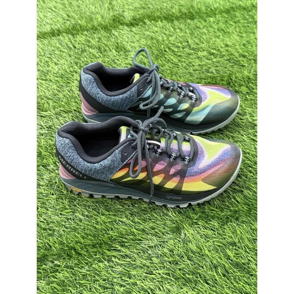 Merrell Antora 2 Rainbow Sneakers Trail Vibram EUC Women's 6.5